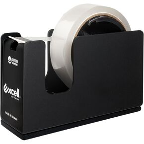 Excell Dualcore Desktop Tape Dispenser (1"+3" Core) with Sturdy Metal Base, Tape Dispenser Desk for Home, Office, Shop, Retail Store and Warehouse Wrapping