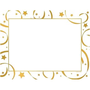 Great Papers! Golden Star Foil Certificates, 8.5" x 11", 15 Count (2019011)
