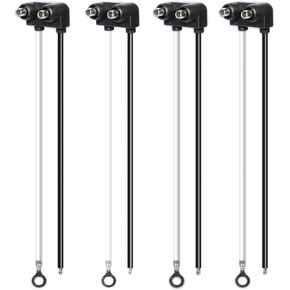 TMH 2 Prong Pigtail Wire Plug for Sealed Truck Trailer RV Fits with 2" and 2.5" Side Marker, Clearance Lights - 4 Pcs