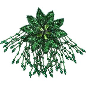 Expo International Sunburst Sequin Patches/Appliques, Kelly Green