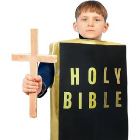 Halloween Holy Bible Costume Halloween Religious Christian Costume Halloween Cosplay for Kids Girls and Boys