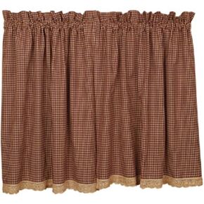 Country House Collection 85808 Burgundy Granny's Checkered Tiers Pair, 24-inch Height