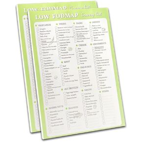 6"x 9" Low fodmap Grocery & Shopping List Pad for Nutrition, Gut Health, IBS Relief, and Enhances the Elimination Diet | Set of 2 Pads