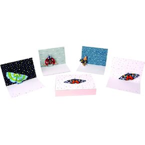 Boxed Blank Note Cards for Anyone- Insects, Butterfly, Beatle, Bee, Ladybug (8-Count)