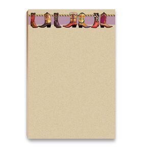 Stonehouse Collection Western Cowboy Boots Notepads - 8.5" x 5.5" - USA Made - Southwest Ranch Notepad has 50 Sheets - Made in USA - Grocery, Shopping, Daily Tasks List (Horses)