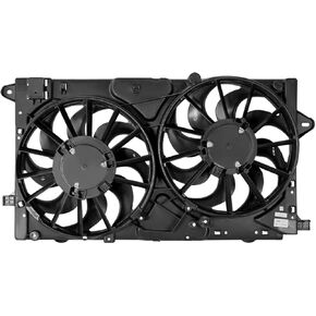 DNA MOTORING OEM-RF-0126 Dual Radiator & A/C Condenser Fan Assembly with Shroud Compatible with 14-17 Impala 2.4L 3.6L / 13-14 Malibu 2.4L