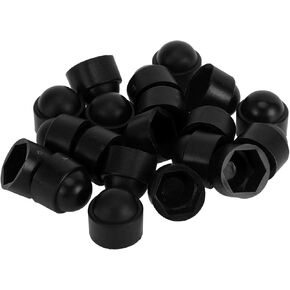 Wheel Lug Nut Bolt Exterior 21mm Rims Tire Nut Screws Dust Cap Cover Nut Protection Plastic Black