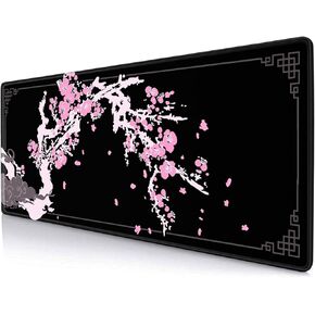 Pastel Pink Desk mat, Checkered Pattern Extra Large Mouse Pad, Desk Protector Pad, Desk Writing Mat for Work Home Decor, Non-Slip Rubber Gaming Mouse Pads for Computer Laptop, 31.5 X 11.8 in