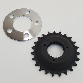 23 Tooth Belt-to-Chain Drive Conversion Front Transmission Sprocket with ½" Offset & Wheel Spacer for 1985-1994 Harley FXR & 1986-1999 Harley Softail 5-Speed Models – Recommended for 530 Chain