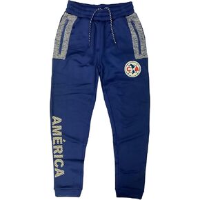 Icon Sports Club America Joggers Casual Sweatpants, Licensed America Track Pants with Zipper Pockets