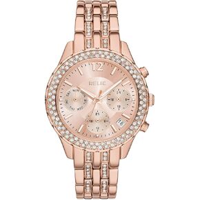 Relic by Fossil Women's Emersyn Rose Gold-Tone Multifunction Boyfriend Bracelet Watch (Model: ZR16023), Rose Gold