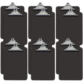 Better Office Products Gray Plastic Clipboards, 12 Pack, Durable, 12.5 x 9 Inch, Standard Metal Clip, Gray, Set of 12