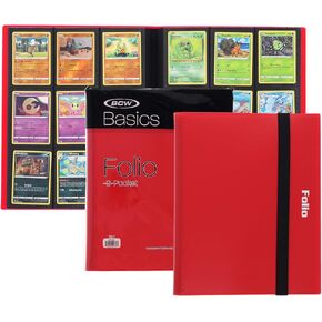 BCW Basics Folio 9-Pocket Card Album - Black | Archival Safe, Side-Loading Binder | Premium Storage Solution for Trading Cards, Sports Cards, and More | 360-Card Capacity