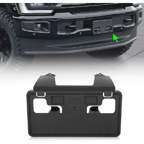 Front License Plate Frame for Ford F250 F350 F450 F550 Super Duty 2023 2024 NO Drill Front Bumper License Plate Holder Mounting Bracket Cover Replace # PC3Z-17A385-AA FO1068203