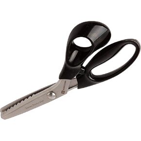 Scalloped Pinking Scissors (078) - Multipurpose, Ultra Sharp Blade Shears, Softgrip, Stainless Steel Sewing, Comfort TPR Grip, Crafting Scissors for Office and Home