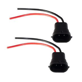 H8 H11 880 881 Male Socket Plug Wire Harness Adapter Connector for Headlights/Fog Lights Lamps Bulbs Light Bar (2pcs/pk)