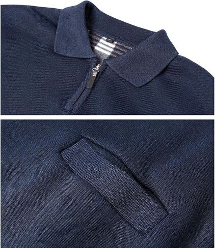 Mens Quarter-Zip Fleece Pullover Sweatshirts Casual Long Sleeve Winter Warm Sweatshirt with Pocket in Saudi Arabia