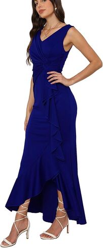 فساتين رسمية سوداء طويلة أنيقة للنساء، فساتين ضيوف الزفاف للنساء، فساتين الحفلات المسائية in Kuwait