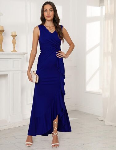 فساتين رسمية سوداء طويلة أنيقة للنساء، فساتين ضيوف الزفاف للنساء، فساتين الحفلات المسائية in Kuwait