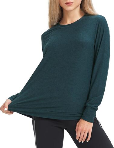 Women's Long Sleeve Shirts Crew Neck Basic Tops Sports T-Shirts Women's Casual T-Shirts Going Out Tops for Women in Saudi Arabia