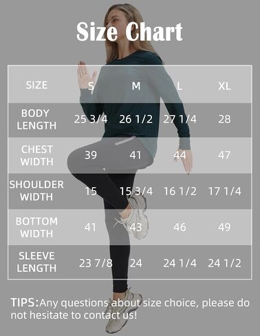 Women's Long Sleeve Shirts Crew Neck Basic Tops Sports T-Shirts Women's Casual T-Shirts Going Out Tops for Women in Saudi Arabia