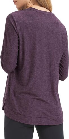 Women's Long Sleeve Shirts Crew Neck Basic Tops Sports T-Shirts Women's Casual T-Shirts Going Out Tops for Women in Saudi Arabia