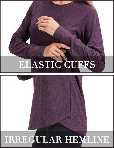 Women's Long Sleeve Shirts Crew Neck Basic Tops Sports T-Shirts Women's Casual T-Shirts Going Out Tops for Women in Saudi Arabia
