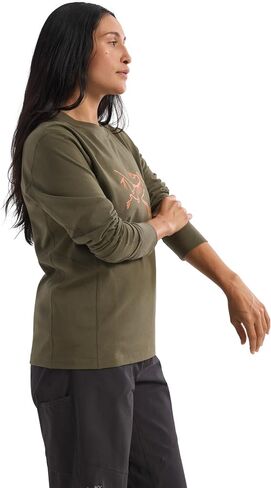 Arc'teryx Archaeopteryx Logo Shirt LS Women's | Fall-Weight Tee in an Organic Cotton Blend in Saudi Arabia