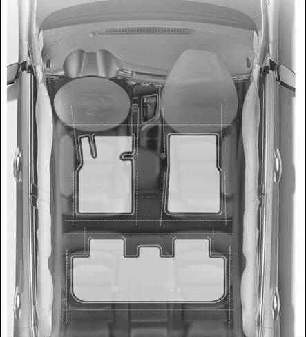 سجادات أرضية سجاد سوداء ممتازة من مصنع المعدات الأصلي لسيارة Tesla Model 3 (2017-2023) - واقيات أرضية السيارة المتينة، ملاءمة مخصصة، سهلة التركيب، حماية داخلية نهائية مع الشعار in Saudi Arabia