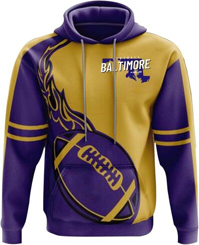 Football Hoodies City Sweatshirts Fans Gifts Casual Hooded Collar Drawstring Long Sleeve Hoodie Pullover for Men Women S-3XL in Saudi Arabia