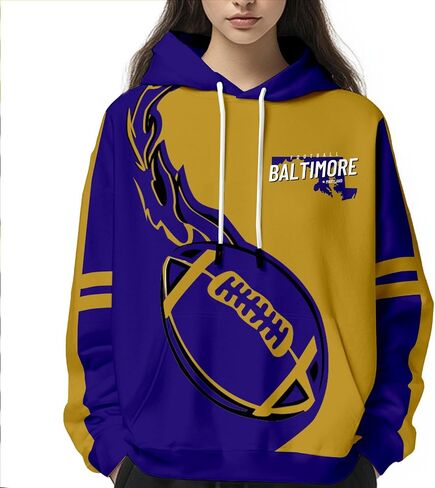 Football Hoodies City Sweatshirts Fans Gifts Casual Hooded Collar Drawstring Long Sleeve Hoodie Pullover for Men Women S-3XL in Saudi Arabia