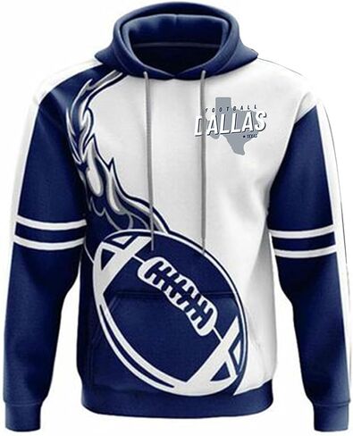 Football Hoodies City Sweatshirts Fans Gifts Casual Hooded Collar Drawstring Long Sleeve Hoodie Pullover for Men Women S-3XL in Saudi Arabia