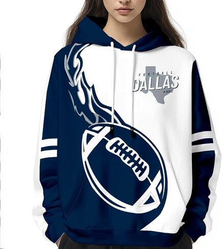 Football Hoodies City Sweatshirts Fans Gifts Casual Hooded Collar Drawstring Long Sleeve Hoodie Pullover for Men Women S-3XL in Saudi Arabia