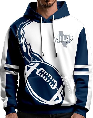 Football Hoodies City Sweatshirts Fans Gifts Casual Hooded Collar Drawstring Long Sleeve Hoodie Pullover for Men Women S-3XL in Saudi Arabia