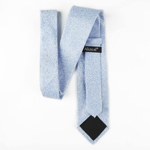 Alizeal Mens 3.15inches Light Color Rustic Tie with Flower Printed Handkerchief in Kuwait