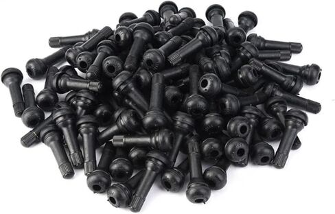 100 Pcs TR414 Tire Valve Stem Black Rubber Snap-in Valves, Tubeless Valve Stems Suit for 0.453 inch Rim Holes on Standard Vehicle Tires - ONE Free Valve Core Removal - MSY VALVE (TR414-100) in Saudi Arabia