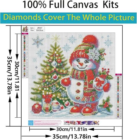 5D Winter Christmas Diamond Painting Kits for Adults Beginners,Winter Christmas Snowman Tree Diamond Art Kit,DIY Full Round Drill Diamond Dot Gem Art Kits for Adults,Home Wall Decor 13.78x13.78 Inch in Saudi Arabia