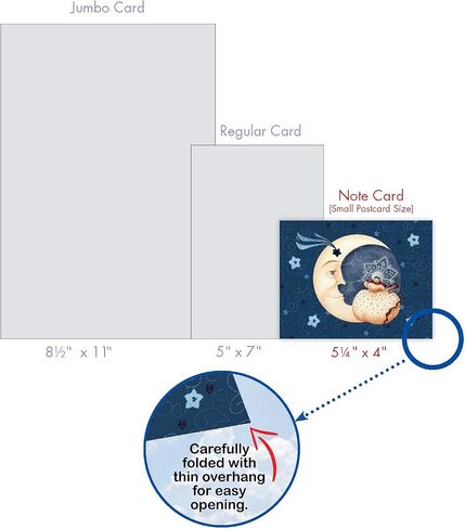 The Best Card Company - 10 Blank Merry Christmas Note Cards (4 x 5.12 Inch) - Boxed Holiday Notecards with Envelopes - Blue Christmas M6700XSB in Saudi Arabia