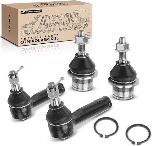 مجموعة A-Premium مكونة من 4 قطع، وصلة كروية سفلية أمامية، طرف قضيب ربط خارجي، متوافق مع Ford F-150 2004-2008، Lincoln Mark LT 2006-2008 in Saudi Arabia