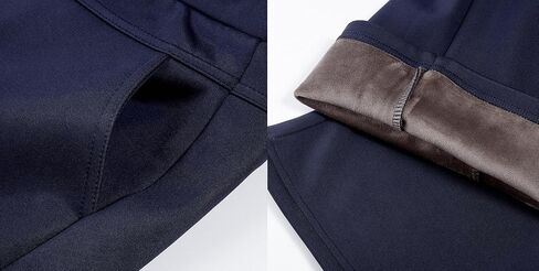 Yehopere Women's Fleece Lined Pants Thermal Flannel Lined Pants Winter Warm Bootcut High Waist Dress Pants in Saudi Arabia