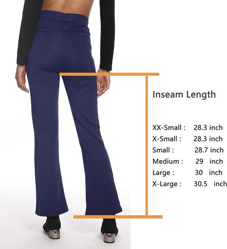 Yehopere Women's Fleece Lined Pants Thermal Flannel Lined Pants Winter Warm Bootcut High Waist Dress Pants in Saudi Arabia