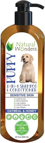 شامبو وبلسم ناتشورال وندرز سوث آند شاين للحيوانات الأليفة، خالٍ من التساقط 2 في 1، اللوز والفانيليا، يهدئ الحكة والبشرة الجافة، لا يسبب الحساسية، خالي من البارابين، خالي من الكبريتات، لم يتم الإساءة إلى الحيوانات لتصنيعه - 32 أونصة سائلة in Kuwait