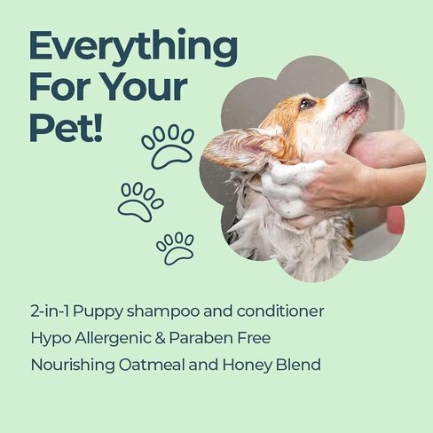 شامبو وبلسم ناتشورال وندرز سوث آند شاين للحيوانات الأليفة، خالٍ من التساقط 2 في 1، اللوز والفانيليا، يهدئ الحكة والبشرة الجافة، لا يسبب الحساسية، خالي من البارابين، خالي من الكبريتات، لم يتم الإساءة إلى الحيوانات لتصنيعه - 32 أونصة سائلة in Kuwait