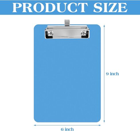 Qilery 12 Pcs Small Clipboards 6x9 with Pen Holder A5 Memo Clip Boards Plastic Colorful Mini Clipboard Bulk for Office Restaurant Cafe Hotel Shopping List, Pen Not Included in Saudi Arabia