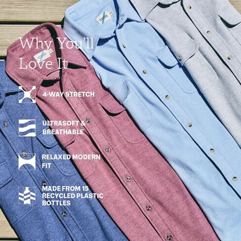 Fair Harbor The Ultra-Stretch Dunewood Flannel in Saudi Arabia