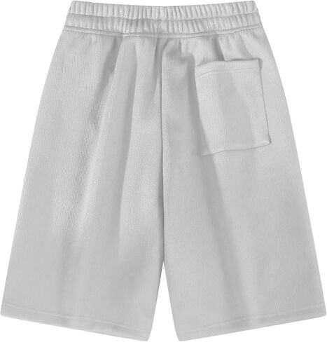 Pursky Men's Shorts Casual Elastic Waist Shorts Flat Front Short Athletic Pants with Pockets in Saudi Arabia