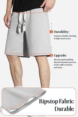 Pursky Men's Shorts Casual Elastic Waist Shorts Flat Front Short Athletic Pants with Pockets in Saudi Arabia