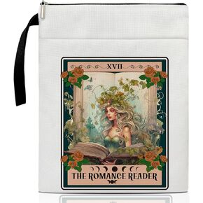The Romance Reader Book Cover, Book Sleeve with Zipper, Flower Floral Spirit Book Pouch Book Cover Kindle Protector Sleeve, Book Sleeve for Book Lovers Gifts for Women Librarian Bookworm Bookish -12