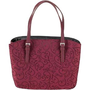 Bible Cover-Wedge Shape-Love The Lord Jacquard-X Large-Burgundy