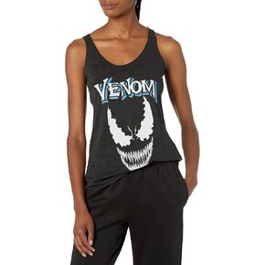 Marvel Women's Official Venom Crest Junior's Racerback Tank